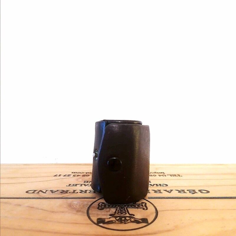 Liquor service in its leather case