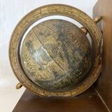 Vintage world map bookends terrestrial globes