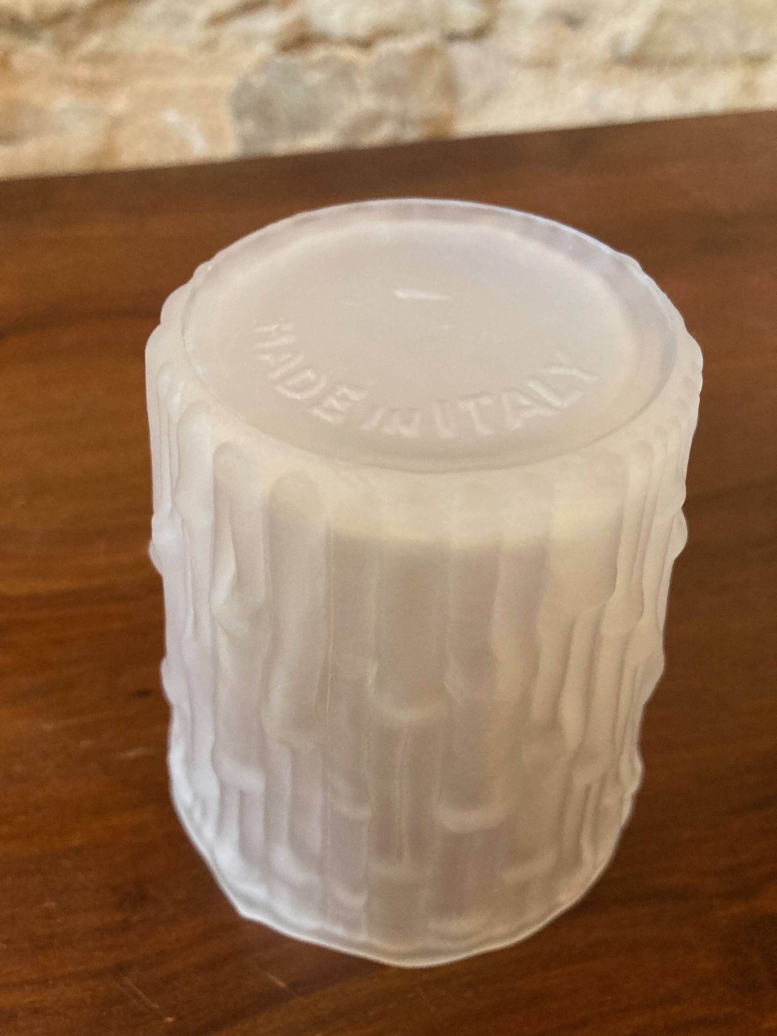 Verres / gobelets texturés effet givré, made in Italy