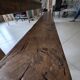 Solid pine farmhouse table and its bench - 19th century - Authentic patina