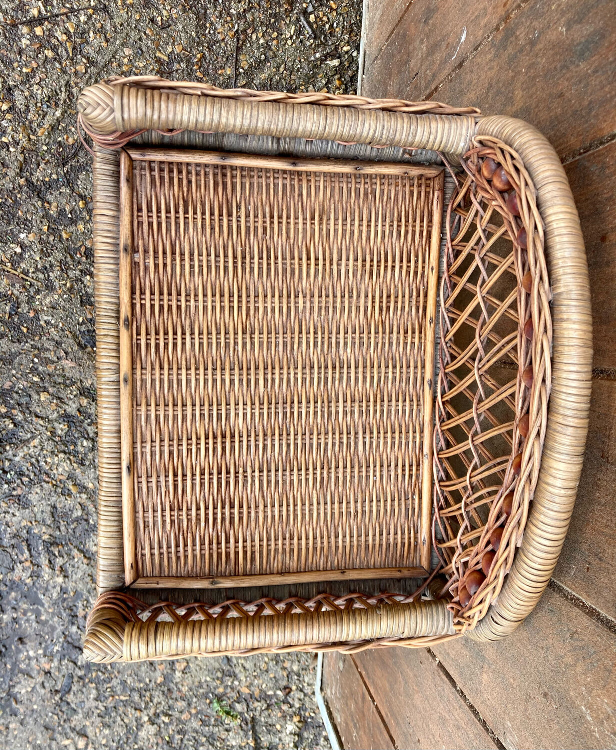 Rattan shelf cabinet