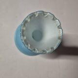 Antique blue opaline vase 17 cm vintage soliflore