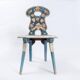 Chair with floral painting around 1900