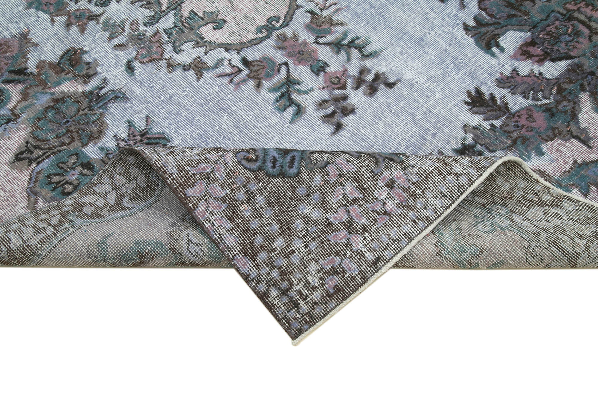 Handmade Bohemian Turkish 1980s 165 cm x 305 cm Grey Carpet