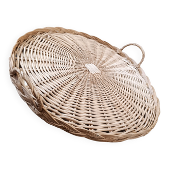 Large rattan wicker tray / basket