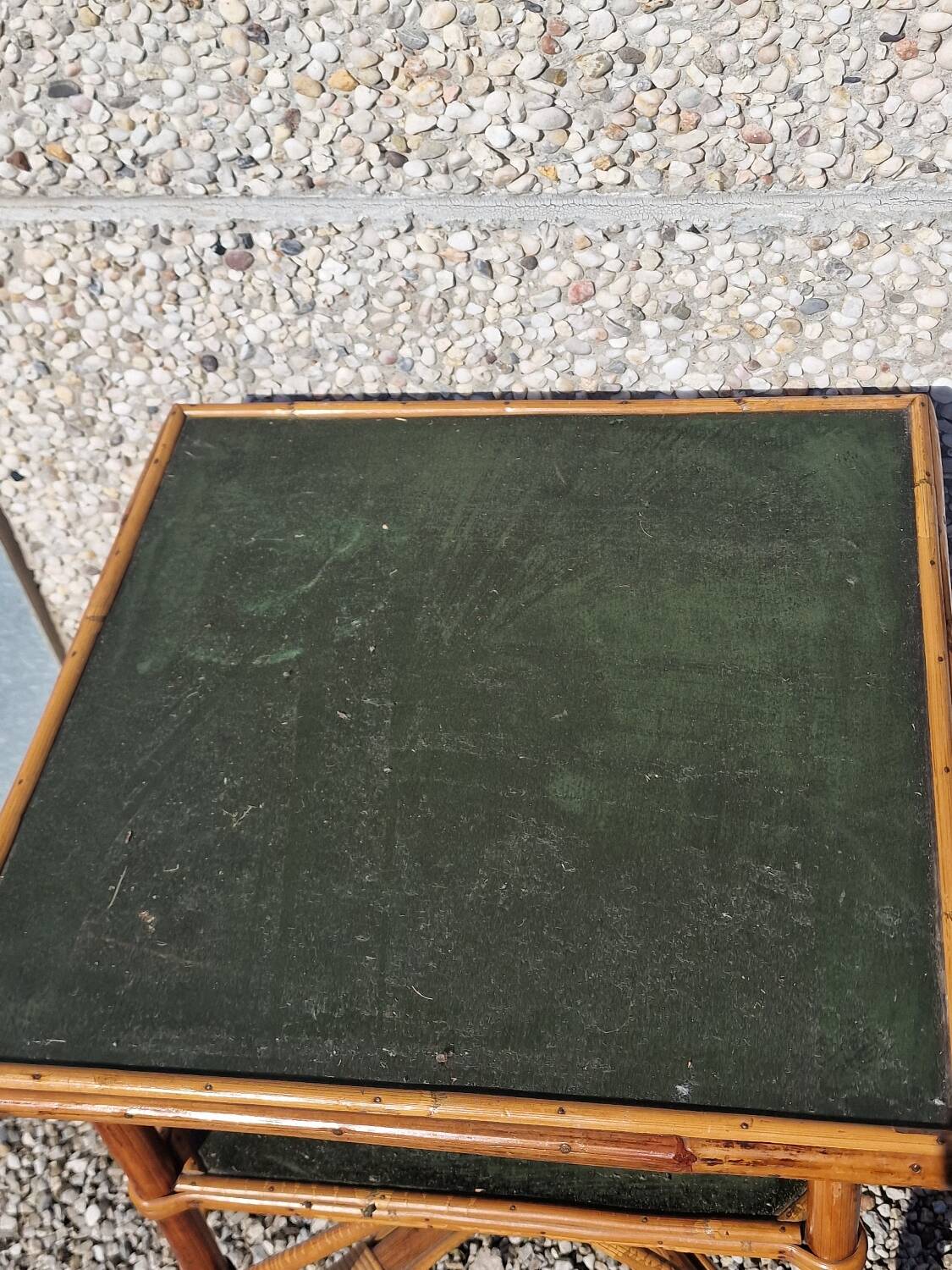 Vintage rattan side table