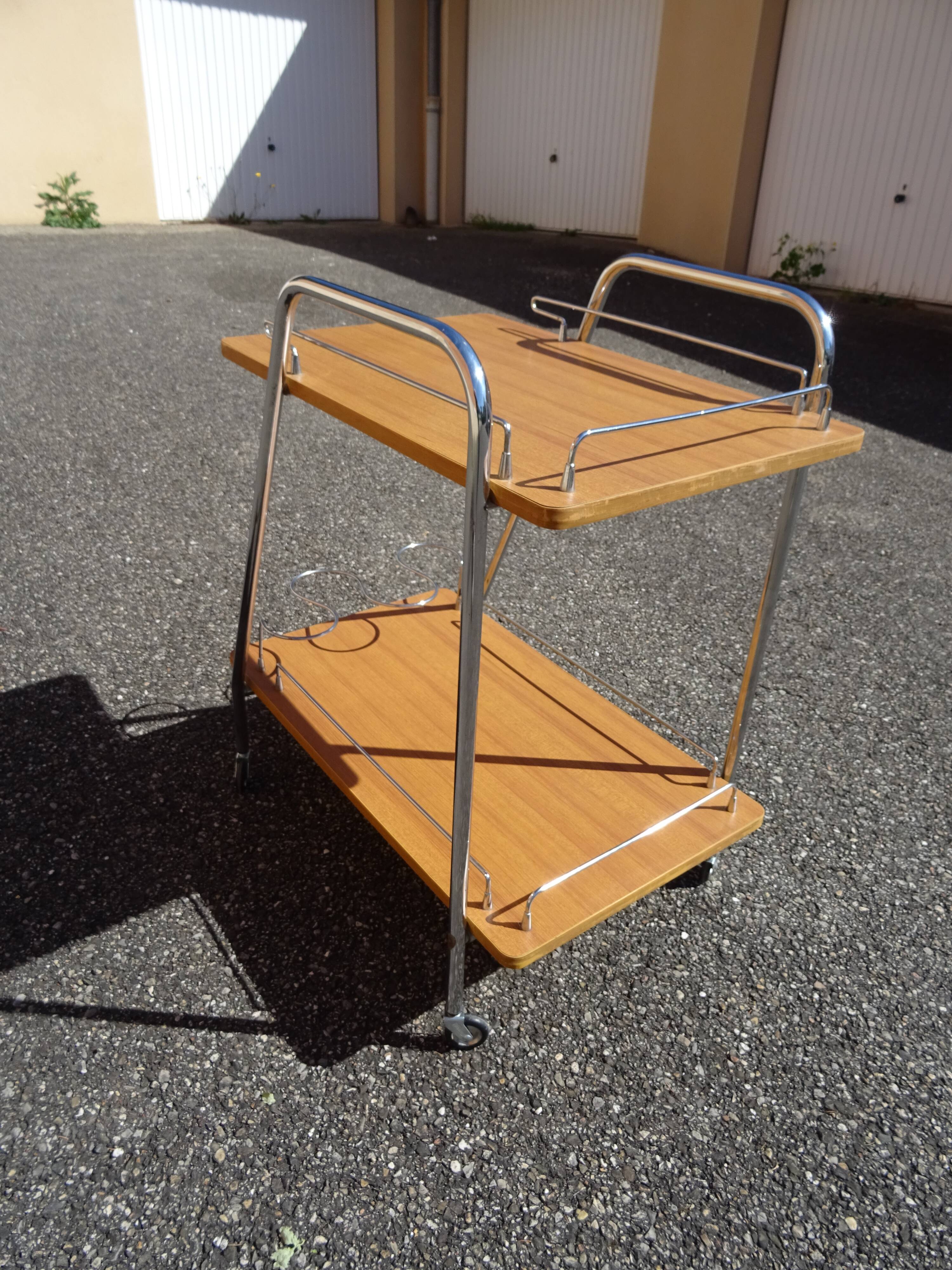 Vintage 1960s serving trolley bar