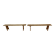 Two benches in their solid wood patinas