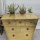 Handcrafted commode fully dressed in brass, original piece and