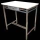 Bureau table d appoint Art Déco cuivre nikelé et marbre blanc