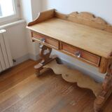 English desk in ancient pine