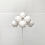 Minimalist glass and metal floor lamp from Switzerland, mid-century by E.R. Nele for Temde, 1960s.