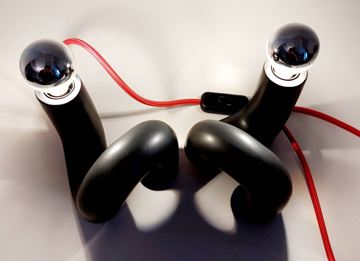 Pair of ceramic designer lamps