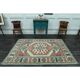 1970s Vintage Turkish Oushak Handmade Wool Cotton Pink Area Rug 162x226