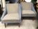 Fauteuils bi color vintage années 60 lainage