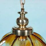 Suspension Murano ambre vintage Honsel, lampe en verre italienne