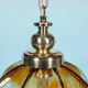 Vintage amber Murano suspension lamp by Honsel, Italian glass lamp.