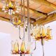 Chrome Murano Glass Chandelier