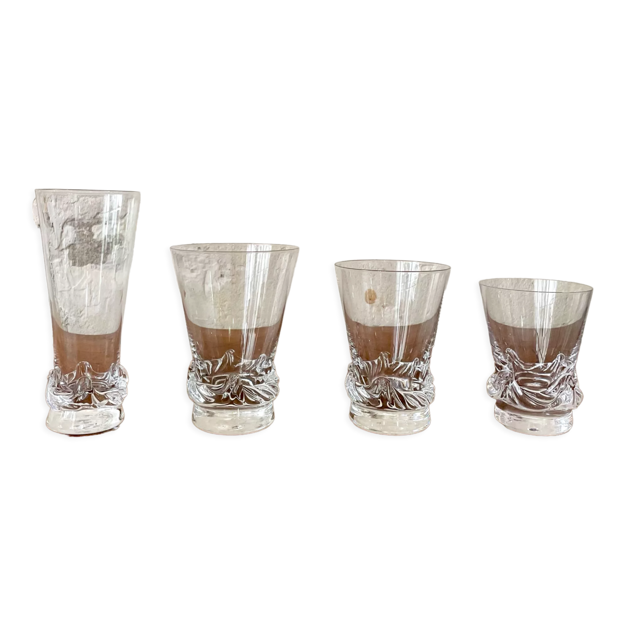 Set of 8 water glasses Daum model Sorcy