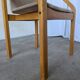 Vintage Beech Wood Dining Chair: 1970s Space Age Gray Fabric