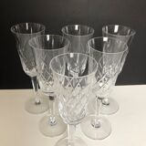 Set of six Lorraine crystal field flutes