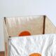 Lamp square rice paper, orange round, 70 years