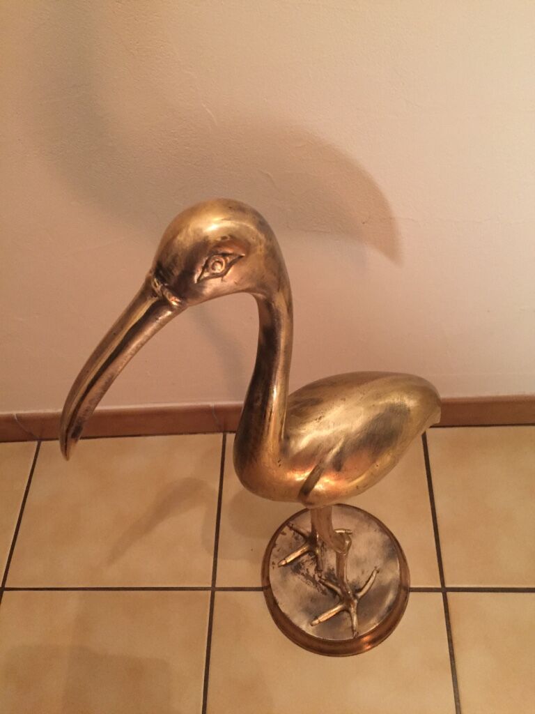 Ibis in brass 69cm vintage