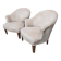Pair of velvet armchairs