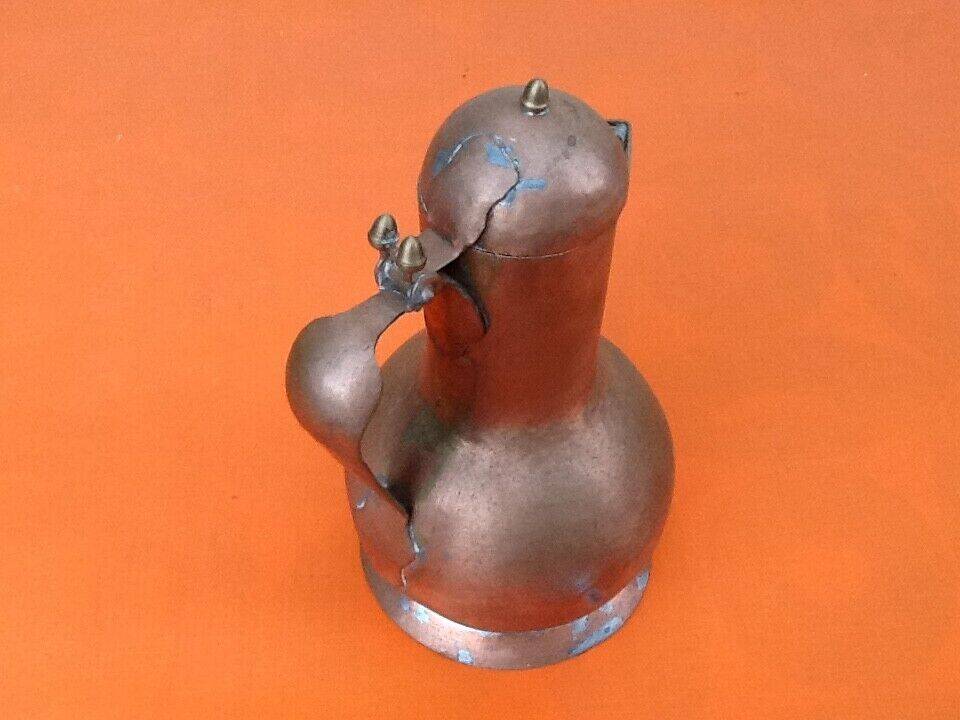 Old teapot Hammered copper and brass