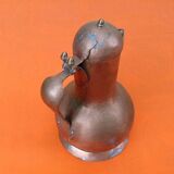 Old teapot Hammered copper and brass