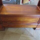 Antique trunk bench - Louis Philippe style - trunk seat - solid wood