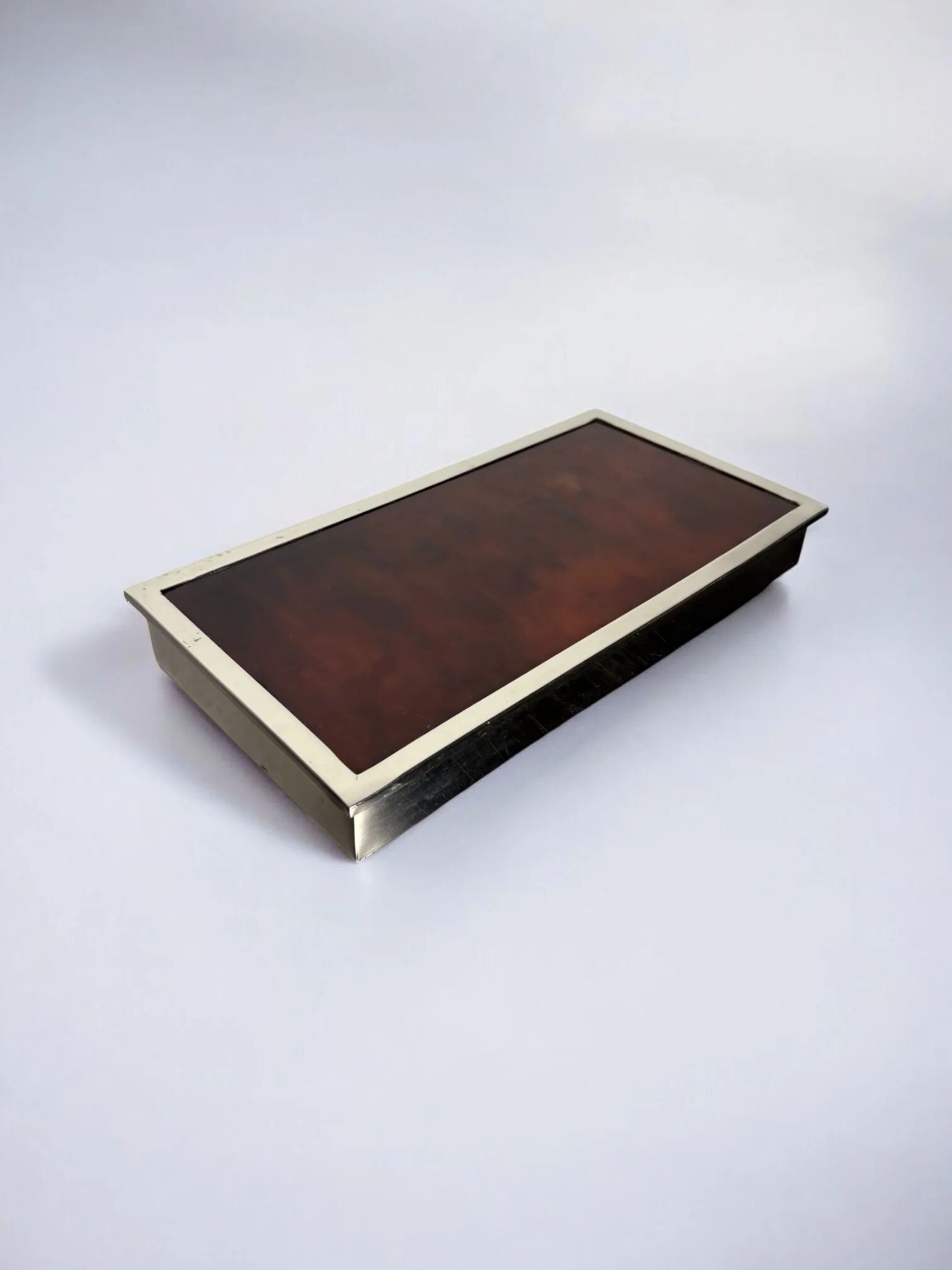 Faux tortoise shell & chromed Dior vanity box, Italy, 1970s