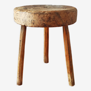 Old brutalist tripod stool