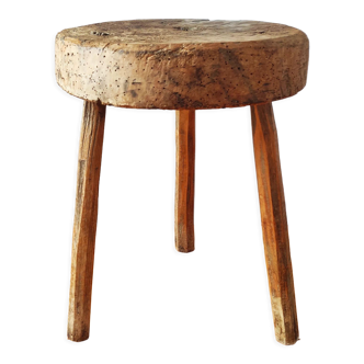 Old brutalist tripod stool