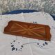 Antique rectangular tray in art deco marquetry wood