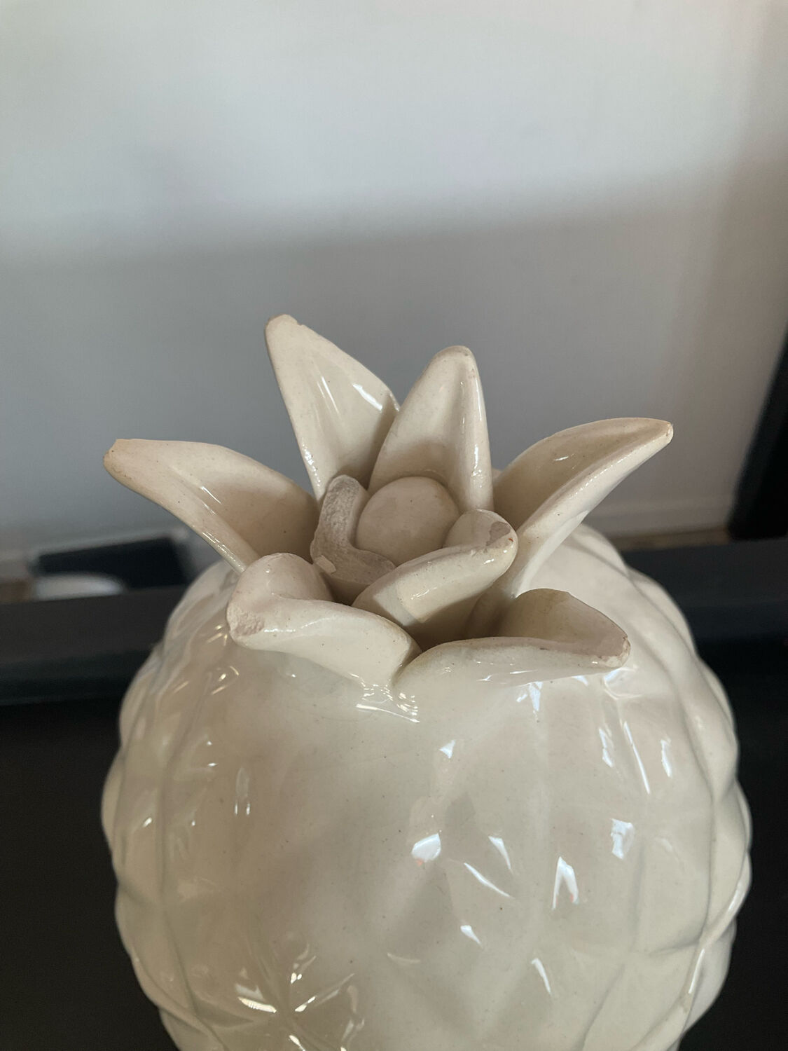 Vintage ceramic pineapple pot 70s