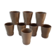 Lot de 8 verres en grès vintage années 70