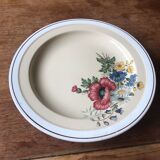 Compotier ancien villeroy et boch mettlach 1584 décor floral