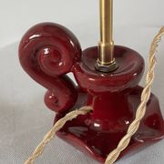 Burgundy porcelain lamp