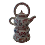 earthenware coffee maker and coffee heater signed