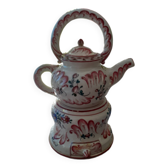 earthenware coffee maker and coffee heater signed