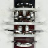 Pair of XL clear murano glass elements wall lamps produced in Italy during the 70s. Attributable to