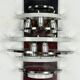 Pair of XL clear murano glass elements wall lamps produced in Italy during the 70s. Attributable to