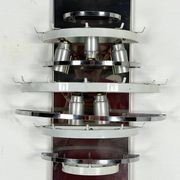 Pair of XL clear murano glass elements wall lamps produced in Italy during the 70s. Attributable to