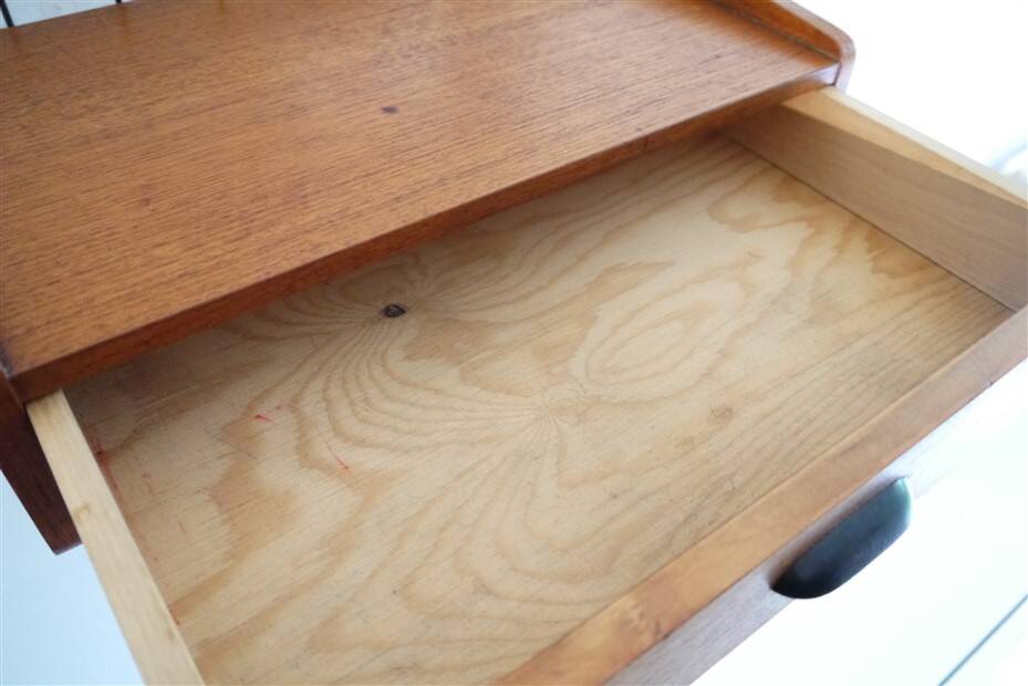 Vintage Scandinavian wall bedside table 1960