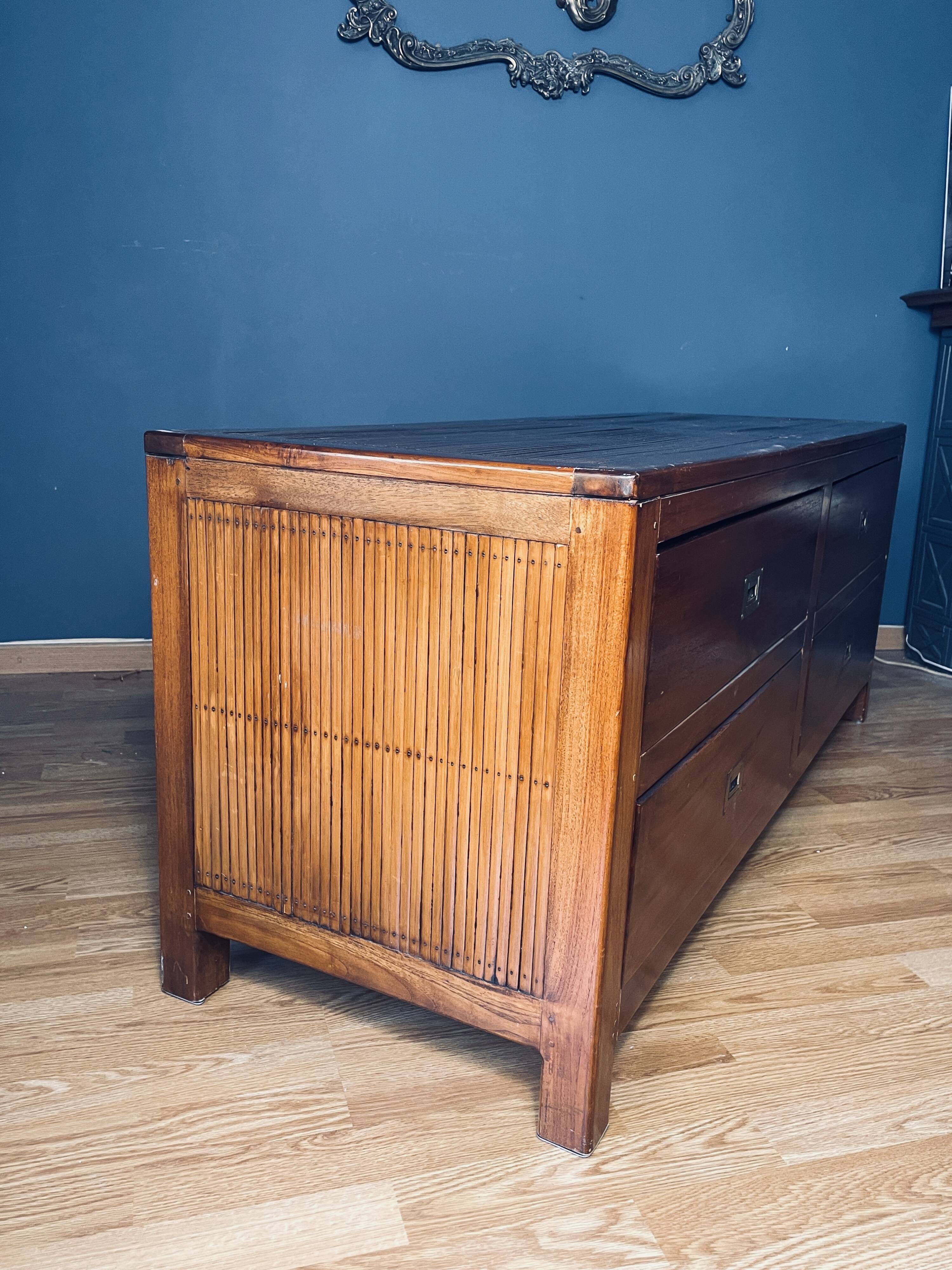 Solid Mahogany Wood TV Cabinet