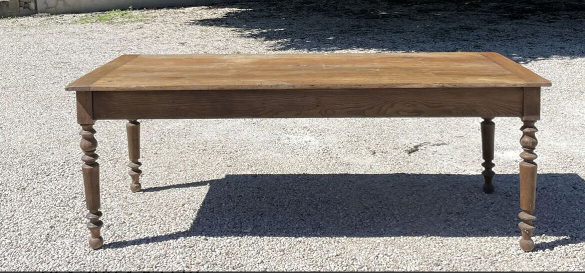 Table de ferme Louis Philippe en chêne massif