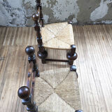 Pair of straw chairs