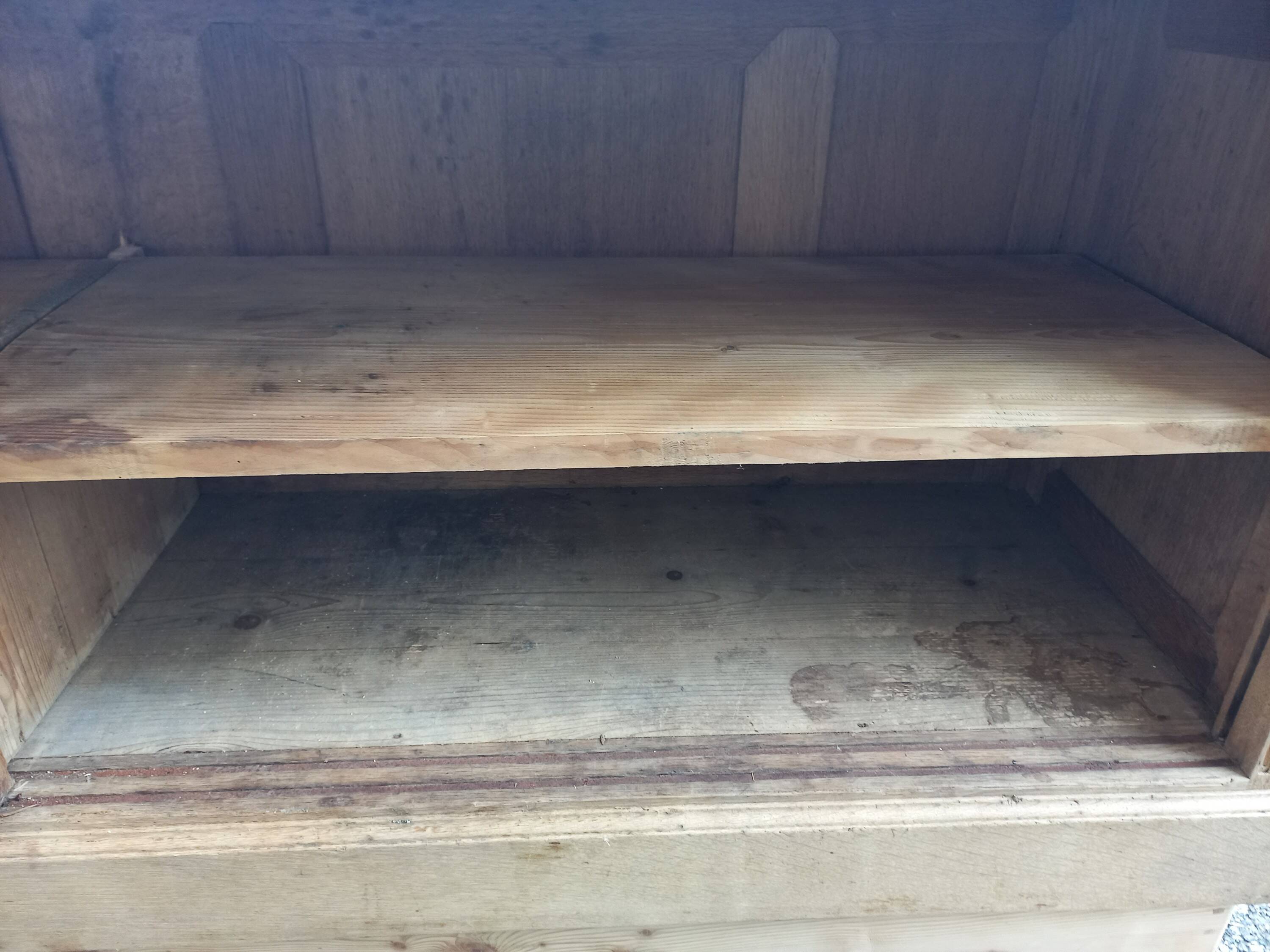 Antique oak shop counter