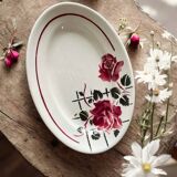 Antique butter dish in Badonviller earthenware.